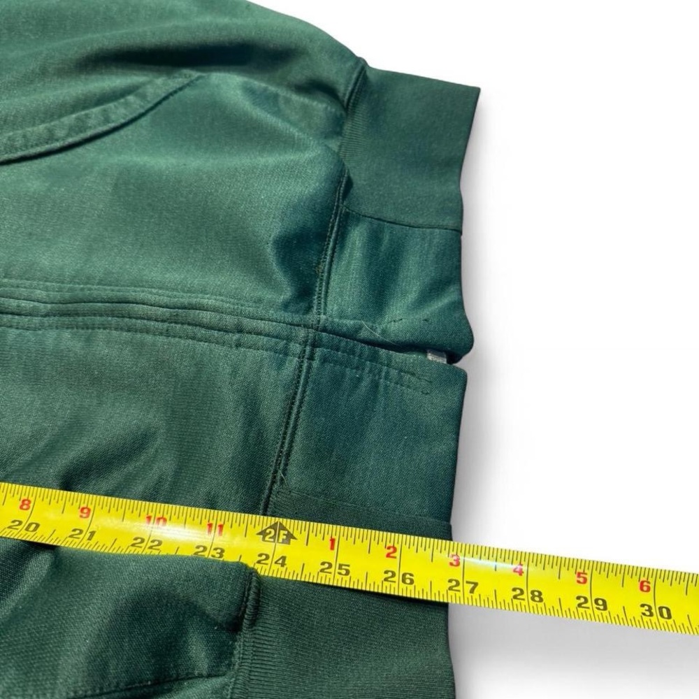 Vintage 70s JC Penney thermal lined waffle full zip hoodie green L mens made USA - Picture 6 of 7